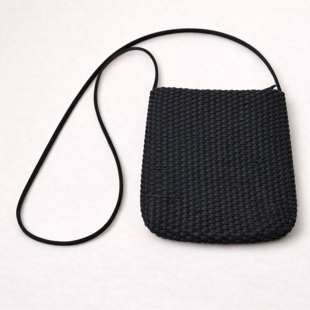 Vintage Woven Fabric Black Crossbody Minimalist Handbag |‎ Nine West